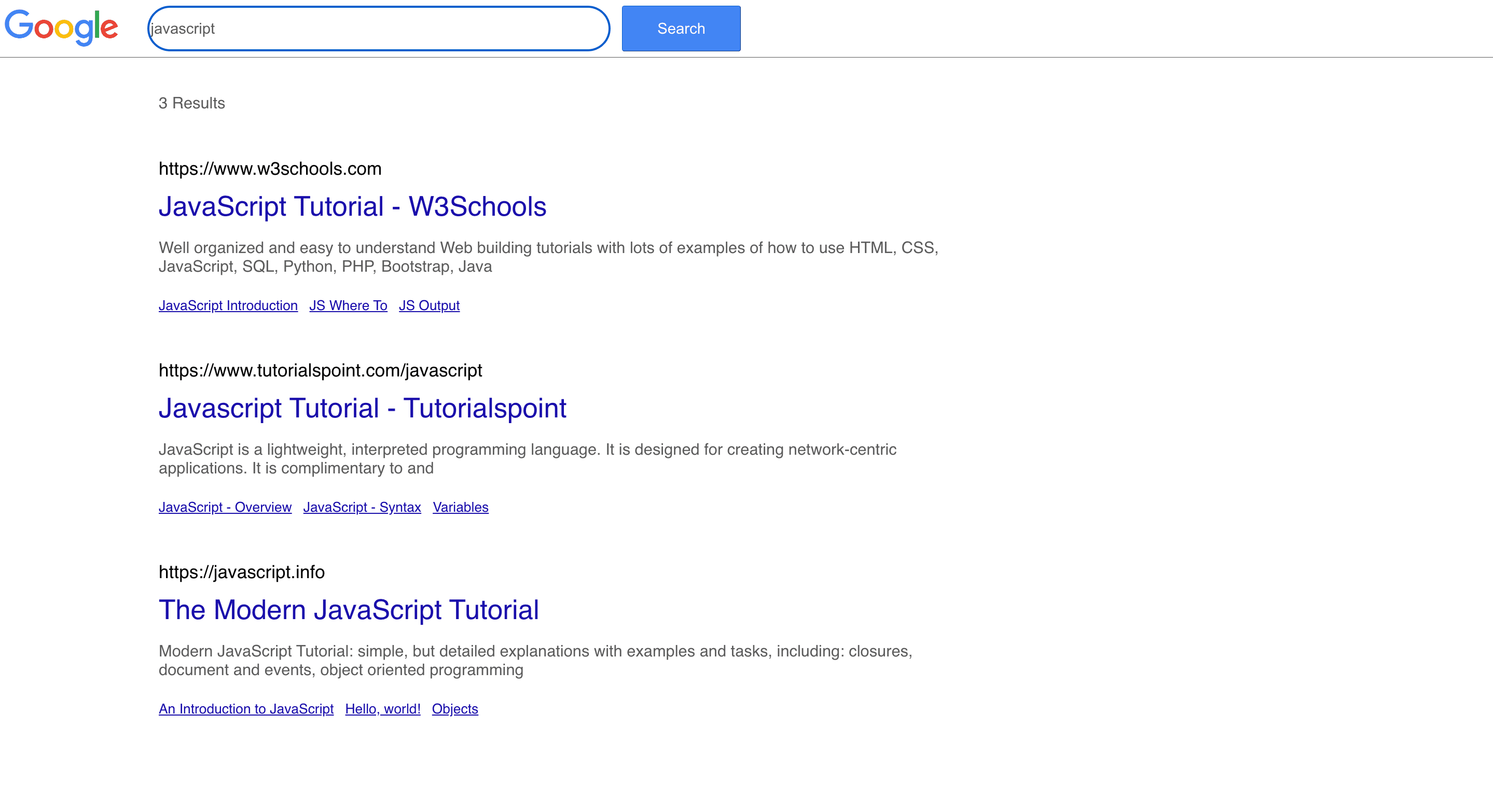 Google Search Clone